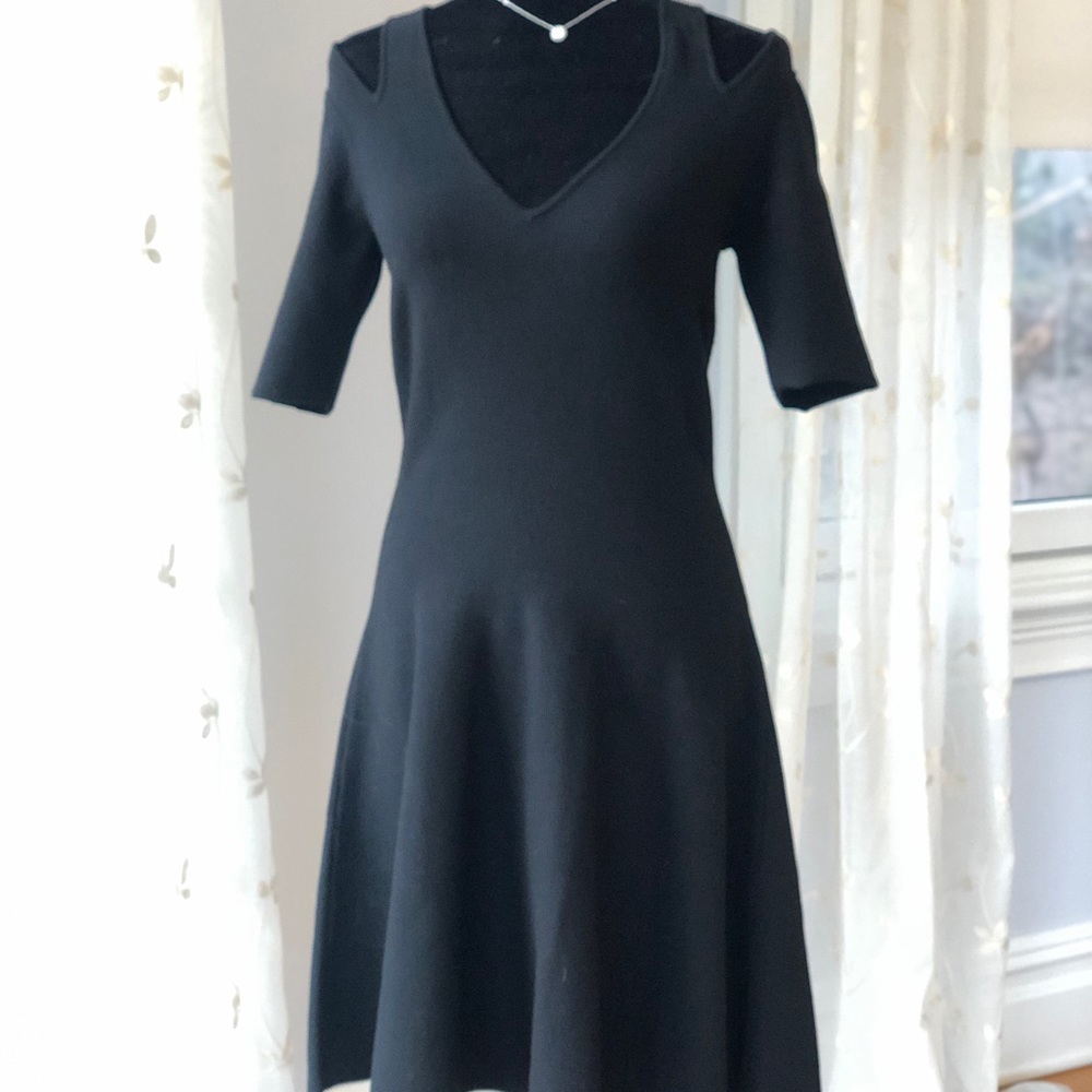 Milly Fit-and-Flare Little Black Dress